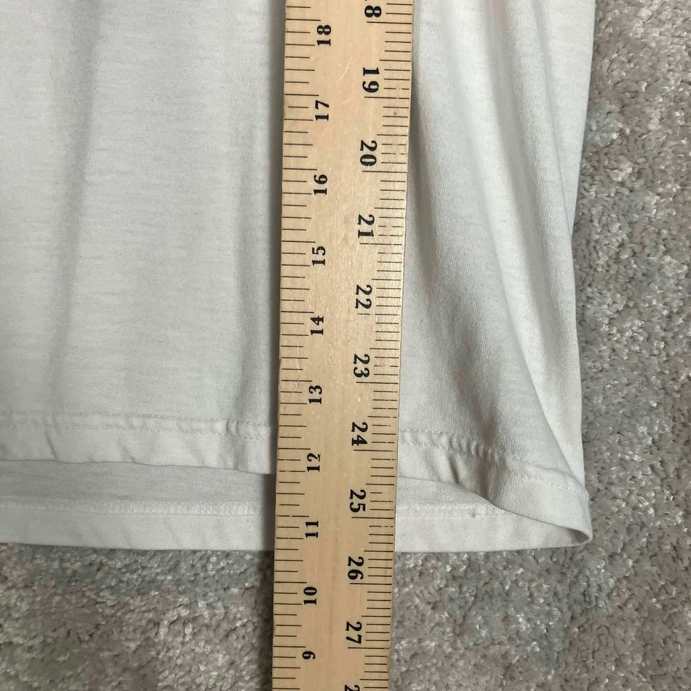 Vintage The North Face T-Shirt Mens Medium White Script Logo Graphic Tee